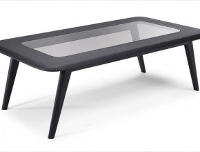 שולחן עץ זכוכית